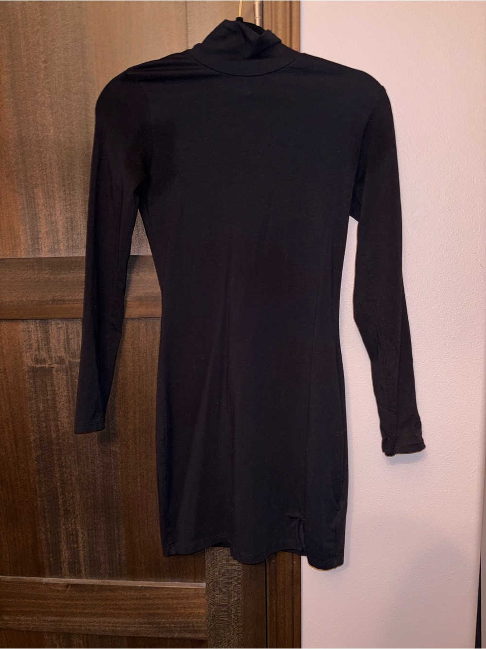 H&M Black Long Sleeve Turtleneck Mini Dress